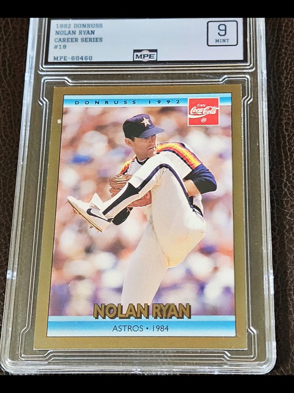 Nolan Ryan 1992 Donruss Baseball Card -  Cocacola MPE 9